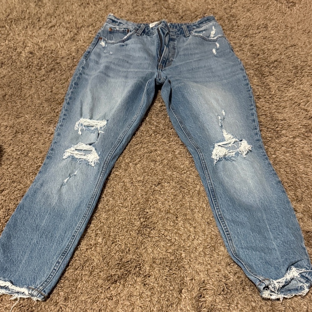 Abercrombie & Fitch High Rise Blue Jeans CURVE LOVE